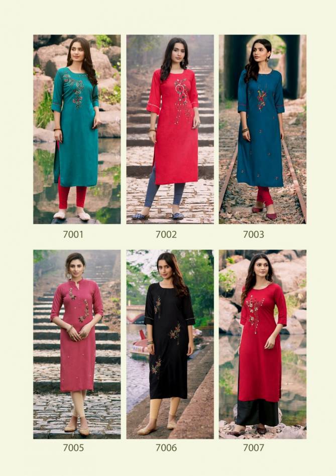 Parra Vastram 7 Latest Fancy Wear Rayon Designer Stylish Kurti Collection